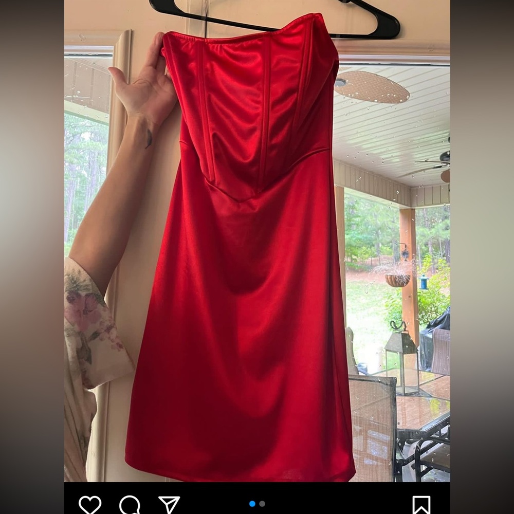 nwot red corset dress
